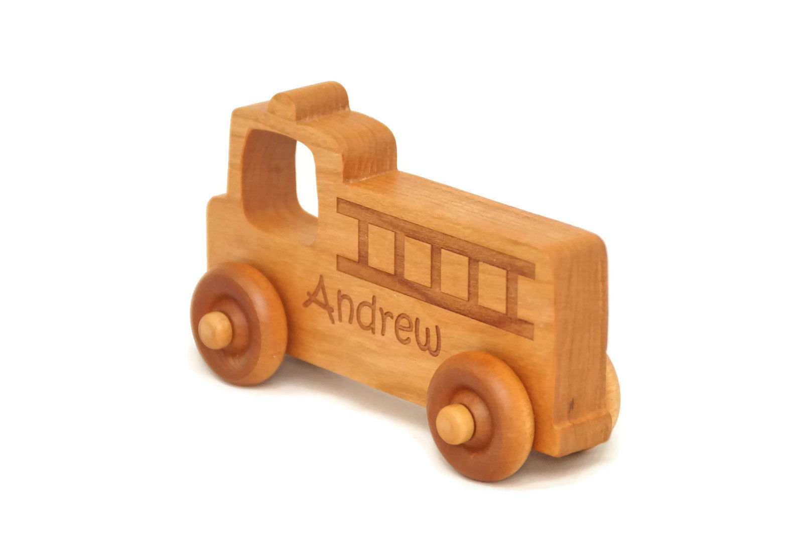 Wooden Toy Fire Truck, Personalized Toy Car,  Push Toy, Personalized Gift, Custom Toy, Baby Shower, Birthday Gift
