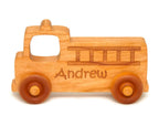 Wooden Toy Fire Truck, Personalized Toy Car,  Push Toy, Personalized Gift, Custom Toy, Baby Shower, Birthday Gift