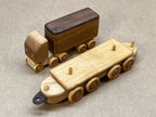 Piggyback train toy wooden train toy heirloom hardwood