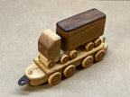 Piggyback train toy wooden train toy heirloom hardwood