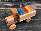 Wooden Toy Truck w/Colored Blocks