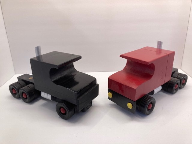 Wood Truck Toy for Kids, Handmade Wooden Toy, Imaginative Play, Construction Birthday Party Gift, Logging Truck Toy for Boys, Montessori