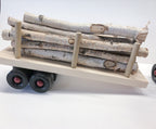 Wood Truck Toy for Kids, Handmade Wooden Toy, Imaginative Play, Construction Birthday Party Gift, Logging Truck Toy for Boys, Montessori
