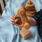 Wooden toy car | Wood hand push toy car | Push mini car | Pretend play gift Made in Ukraine