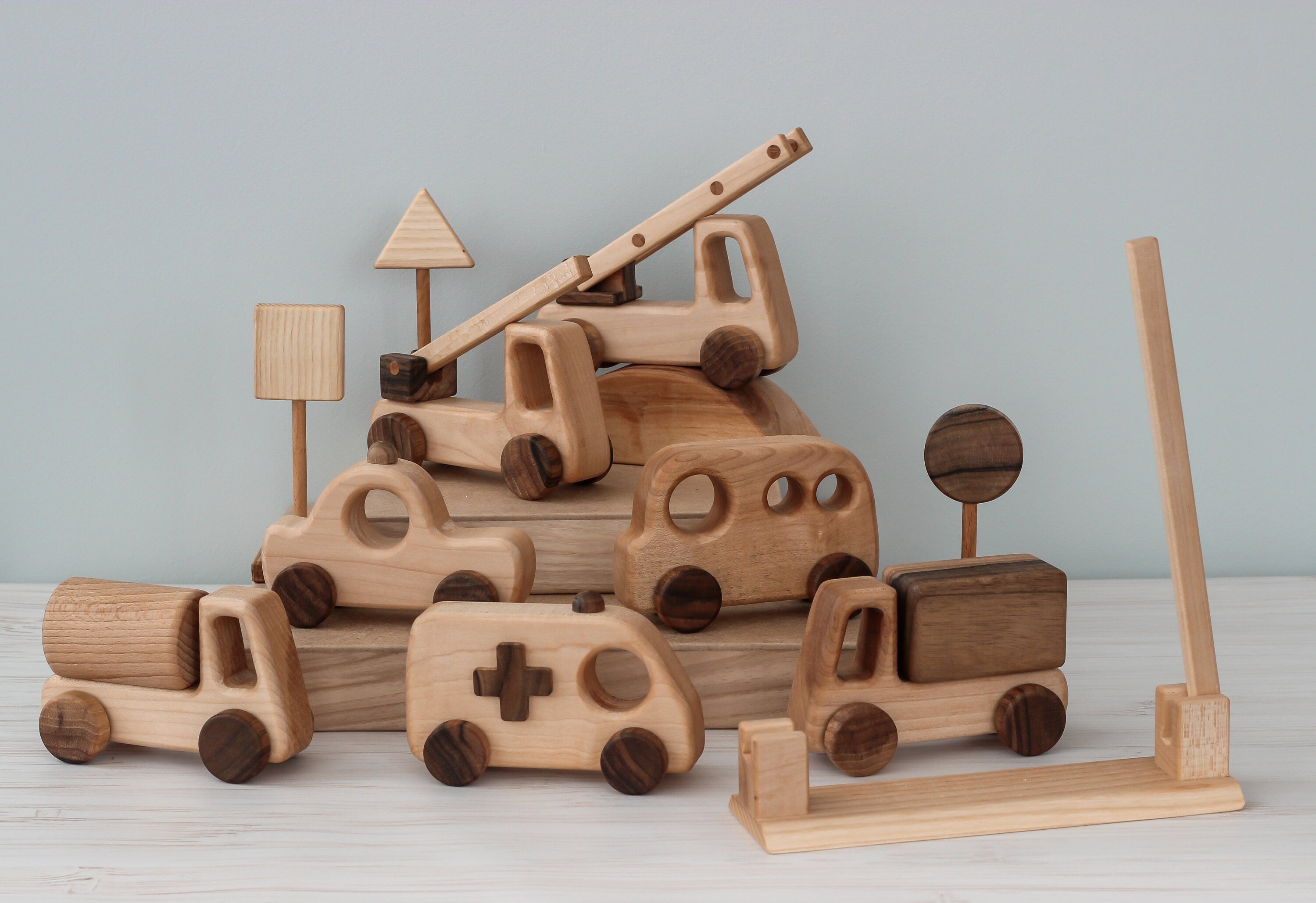 Wooden car Truck toys Mini Vehicles on wheels for toddler 1 year old boy gift for kids from Ukraine shops