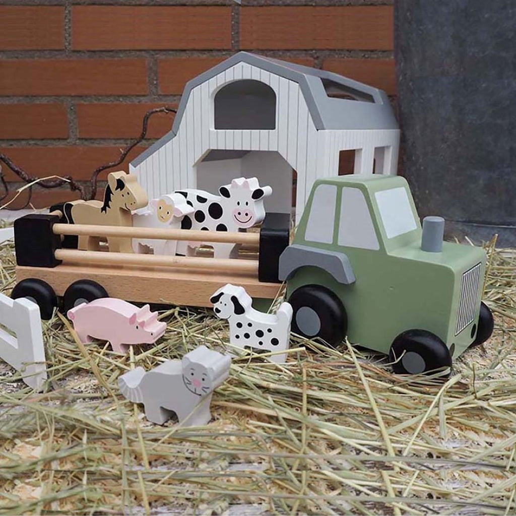 Personalised Tractor Farm Set - Childrens Toys - Wooden Toys - Christmas Gift - Birthday Gift - Role Play - Pretend Play - Farm Animals