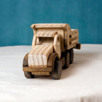 Personalized Wooden Dump Truck Construction Toy, Custom Name Engraving Car, Truck Driver Gift, Montessori-Inspired, Gift for Toddlers