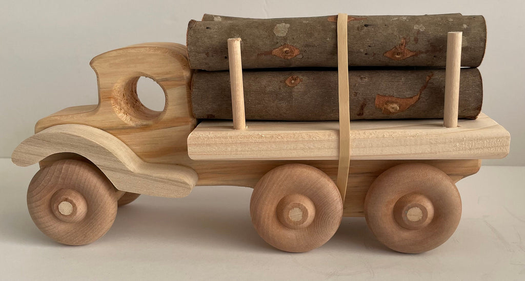 Log Truck Wooden Toy