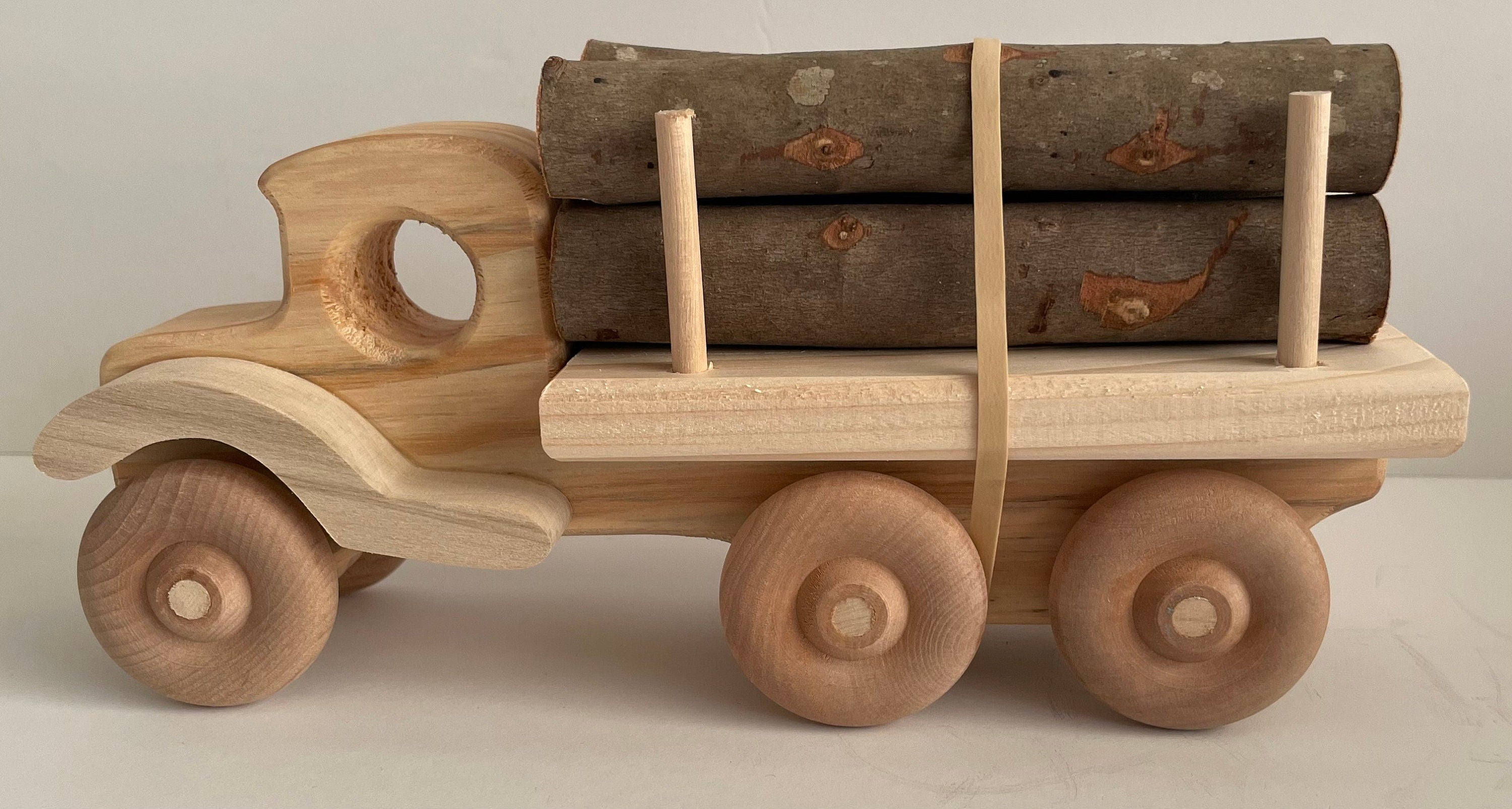 Log Truck Wooden Toy