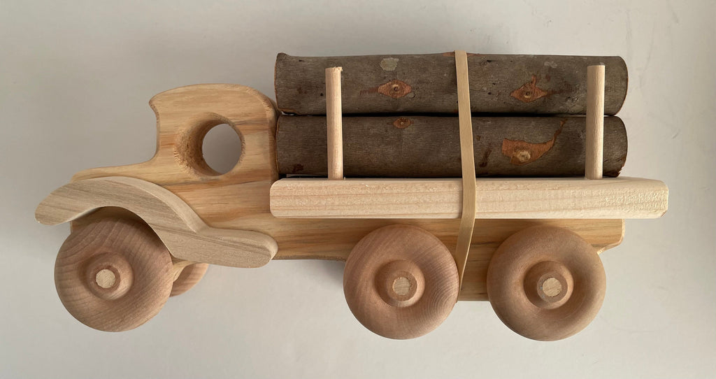 Log Truck Wooden Toy