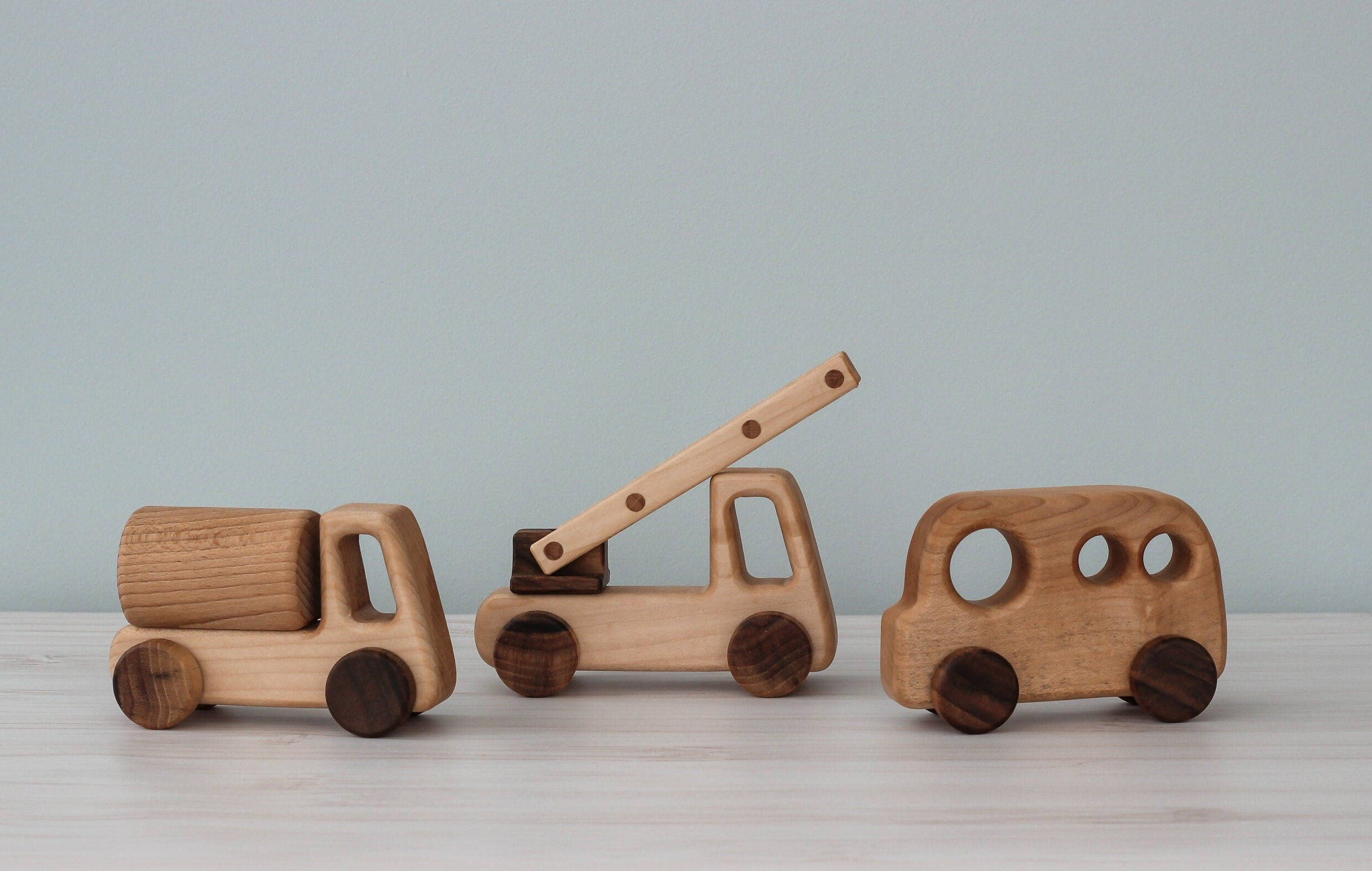 Wooden car Truck toys Mini Vehicles on wheels for toddler 1 year old boy gift for kids from Ukraine shops