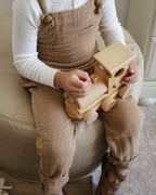 Wooden Train on wheels with carriages, Fathers day gift Locomotive Toys for Toddler Boys birthday gift
