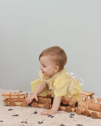 Wooden Train on wheels with carriages, Fathers day gift Locomotive Toys for Toddler Boys birthday gift