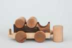 Wooden Train on wheels with carriages, Fathers day gift Locomotive Toys for Toddler Boys birthday gift