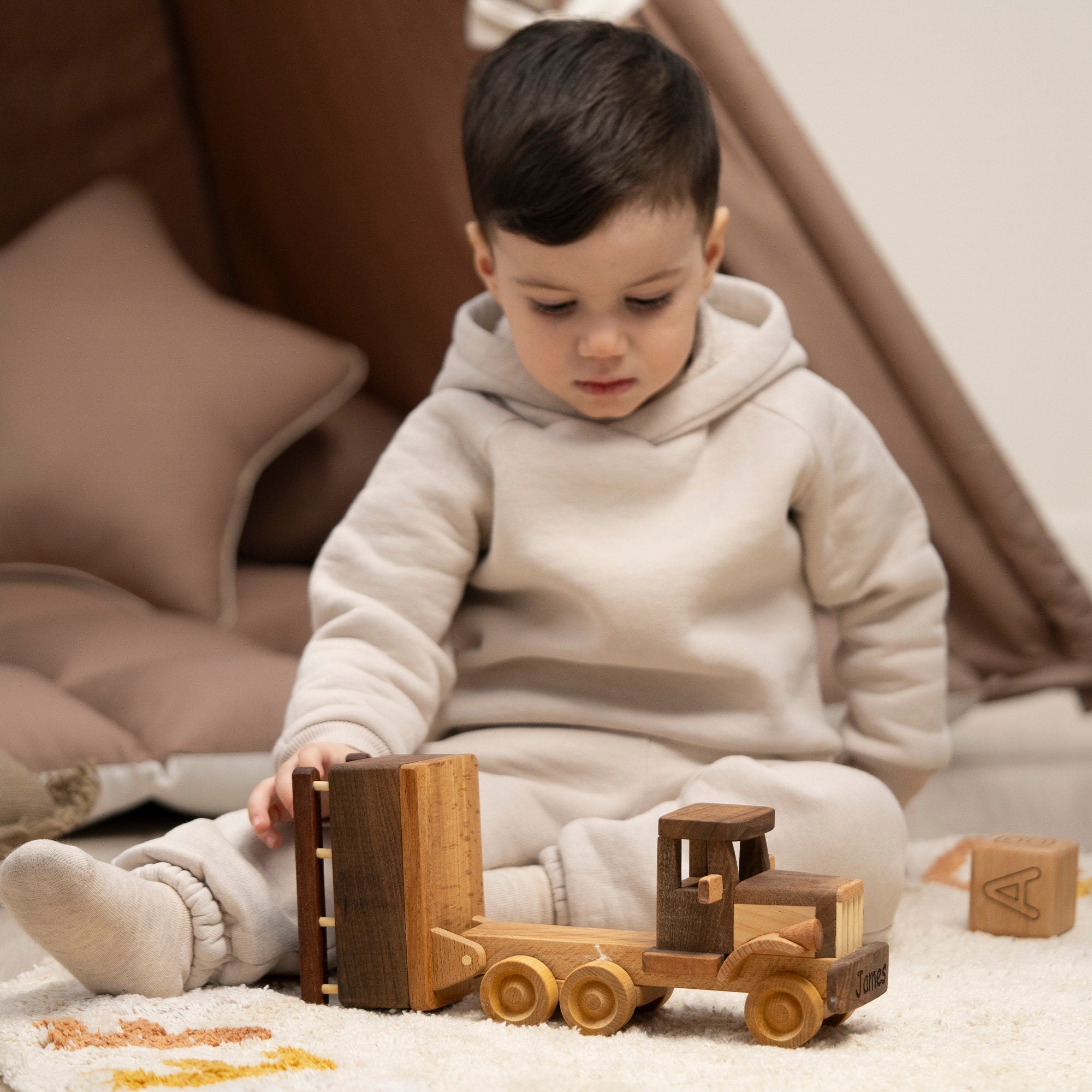 Farm Wooden Dump Truck Toy / PERSONALIZED