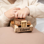 Wooden Retro Car with Name, Handmade Toys for Kids, Baby Birthday Gift / HANDMADE