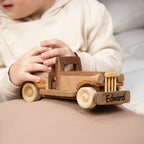 Wooden Retro Car with Name, Handmade Toys for Kids, Baby Birthday Gift / HANDMADE