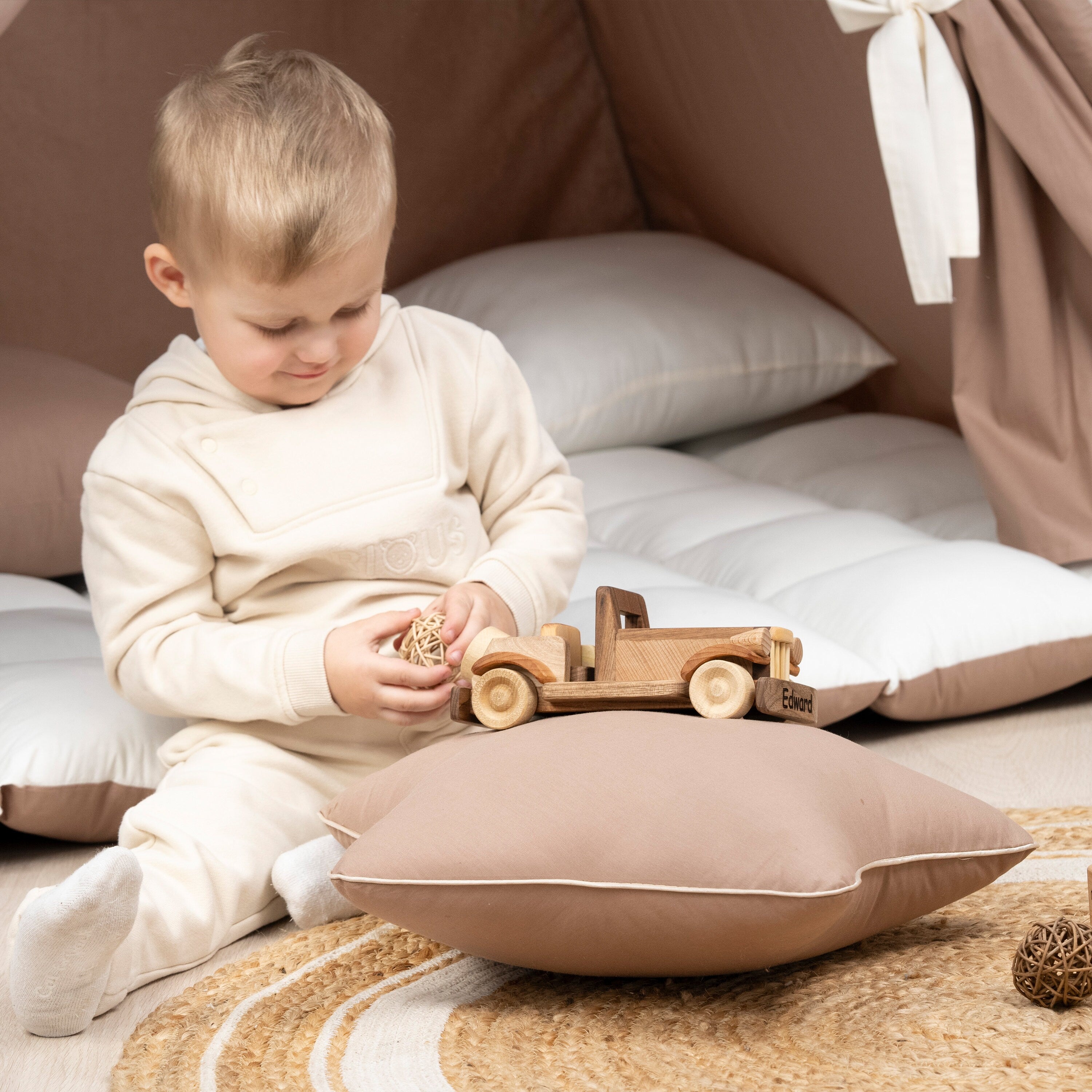 Wooden Retro Car with Name, Handmade Toys for Kids, Baby Birthday Gift / HANDMADE