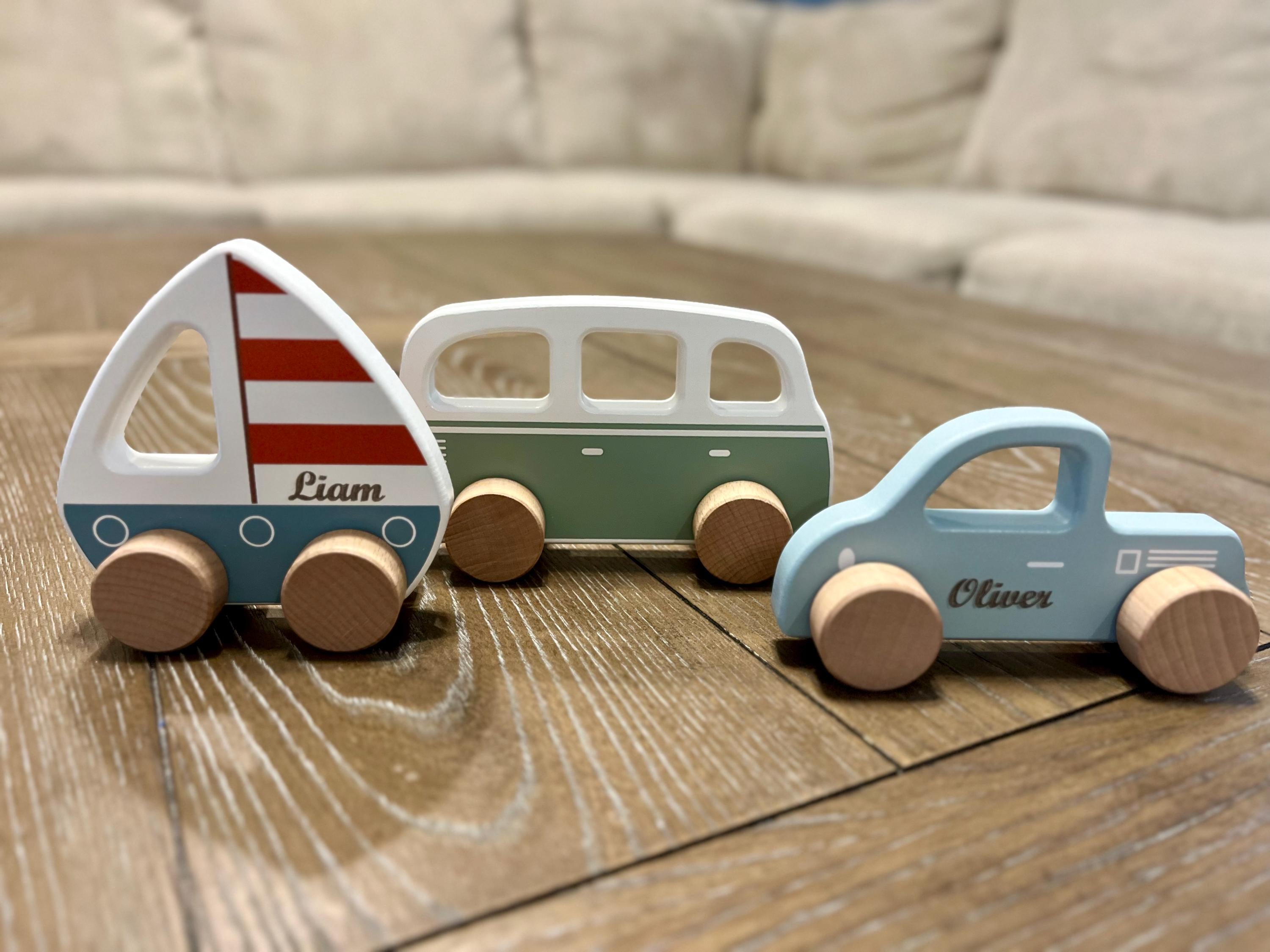 Personalized Wooden Toy Car for Toddlers, First Birthday Gift, Baby Shower Gift, Cars With Names, Personalized Gift For Kids,First Christmas