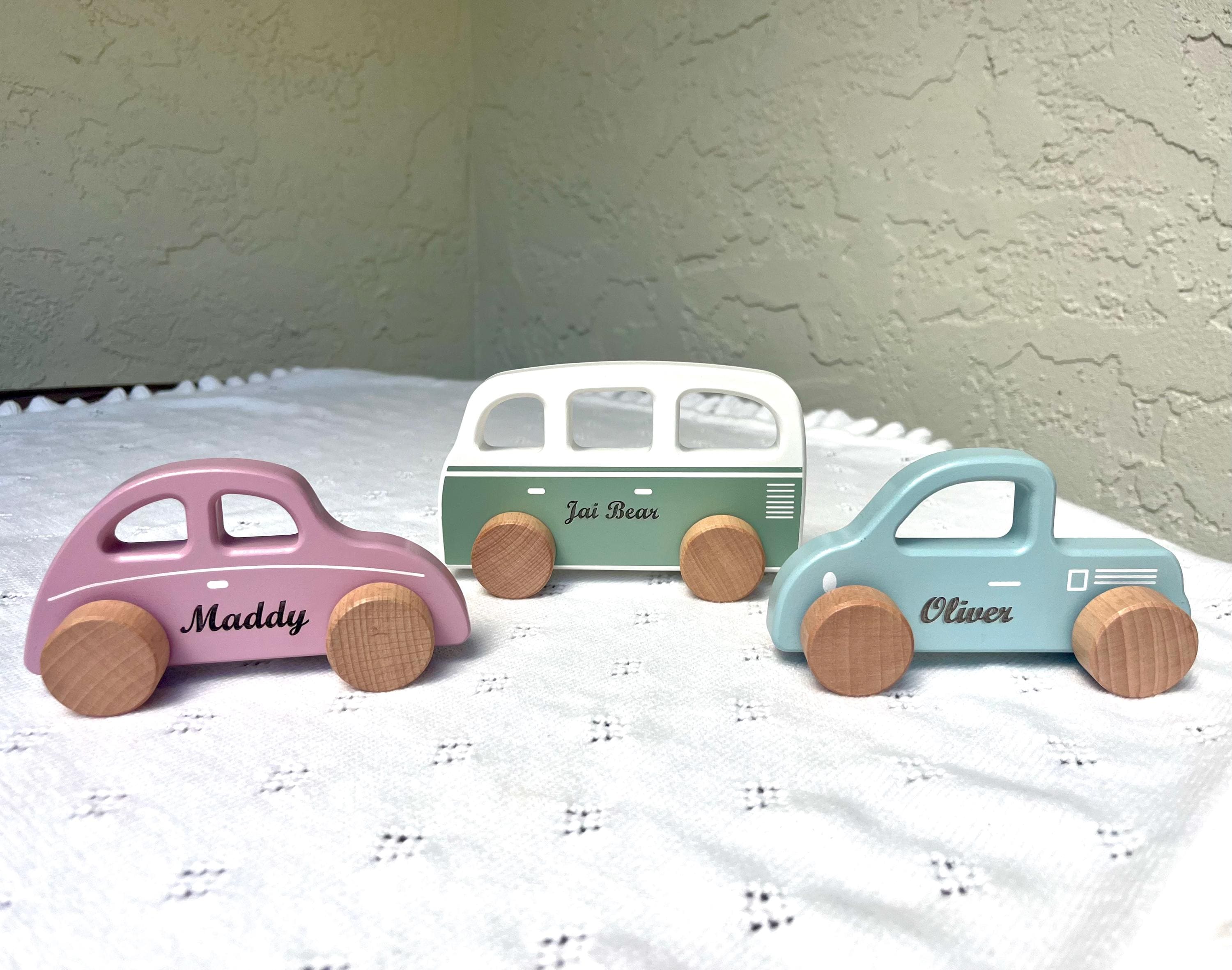 Personalized Wooden Toy Car for Toddlers, First Birthday Gift, Baby Shower Gift, Cars With Names, Personalized Gift For Kids,First Christmas