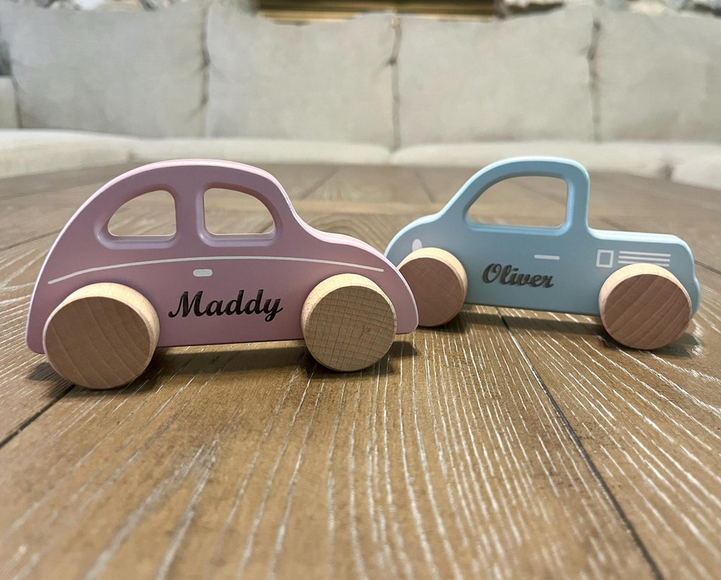 Personalized Wooden Toy Car for Toddlers, First Birthday Gift, Baby Shower Gift, Cars With Names, Personalized Gift For Kids,First Christmas