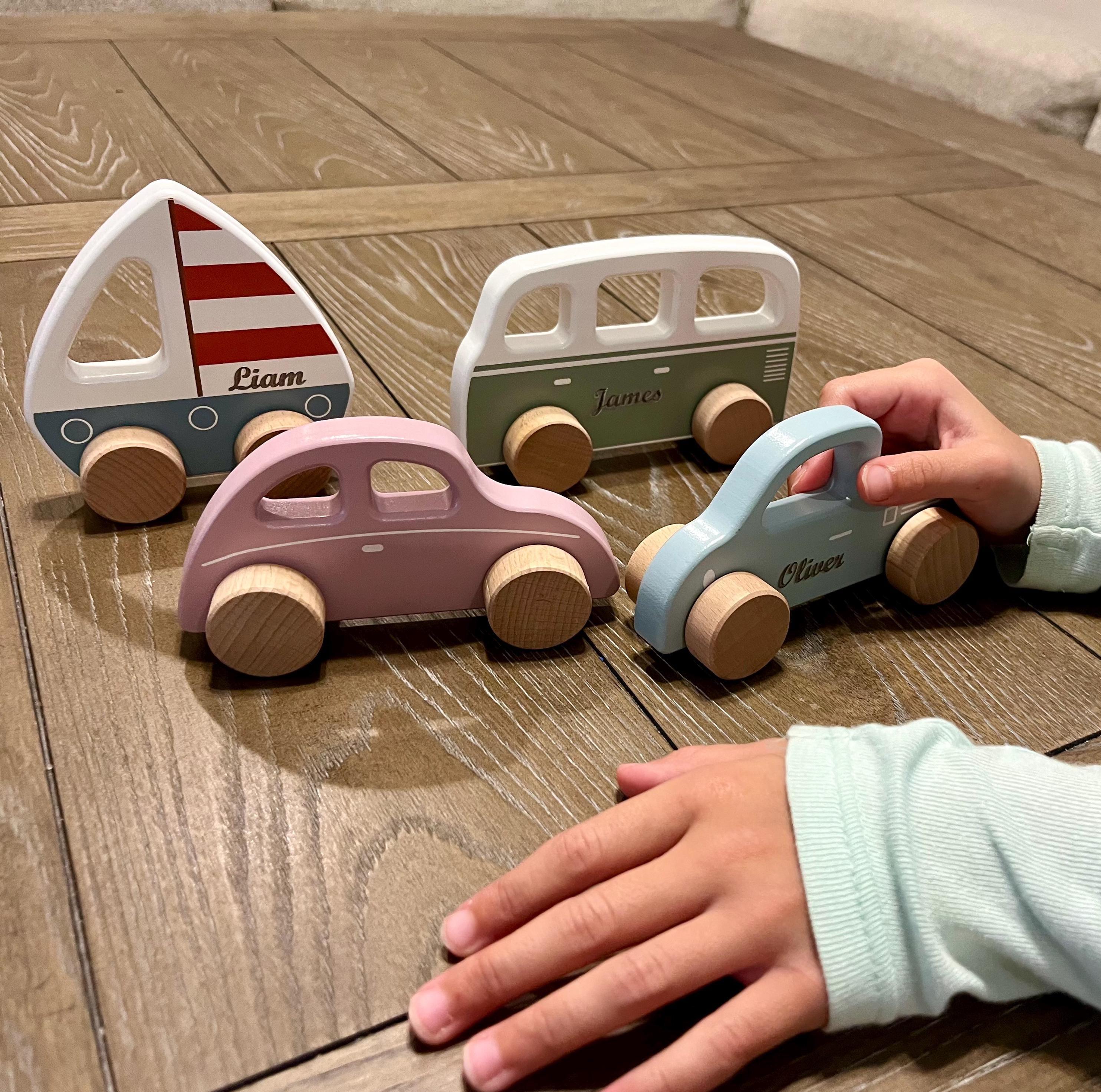 Personalized Wooden Toy Car for Toddlers, First Birthday Gift, Baby Shower Gift, Cars With Names, Personalized Gift For Kids,First Christmas