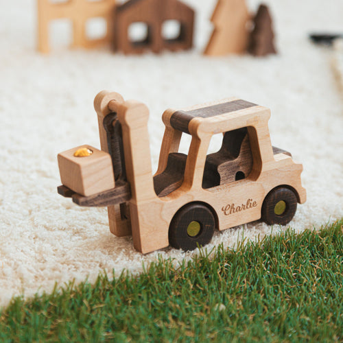 Handmade Wooden Dump Truck Toy Birthday Gift For Children Best Toys For Boys Eco-friendly Construction Vehicles for Kids Pretend Play