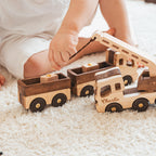 Handmade Wooden Dump Truck Toy Birthday Gift For Children Best Toys For Boys Eco-friendly Construction Vehicles for Kids Pretend Play