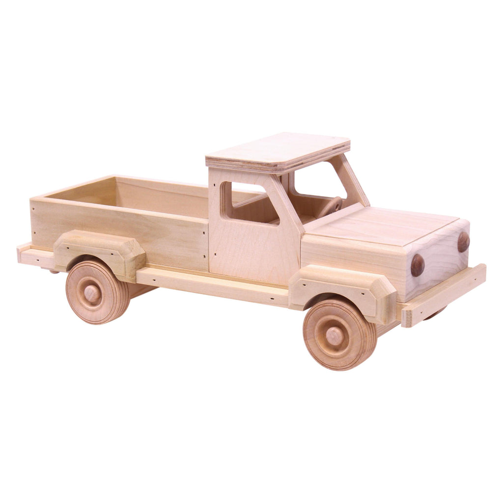 AmishToyBox.com Wooden Pickup Truck Toy with Hitch