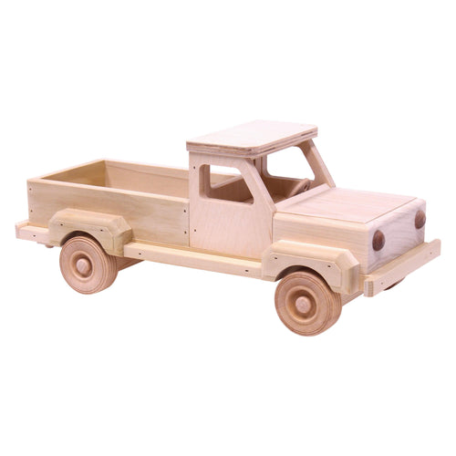 AmishToyBox.com Wooden Pickup Truck Toy with Hitch