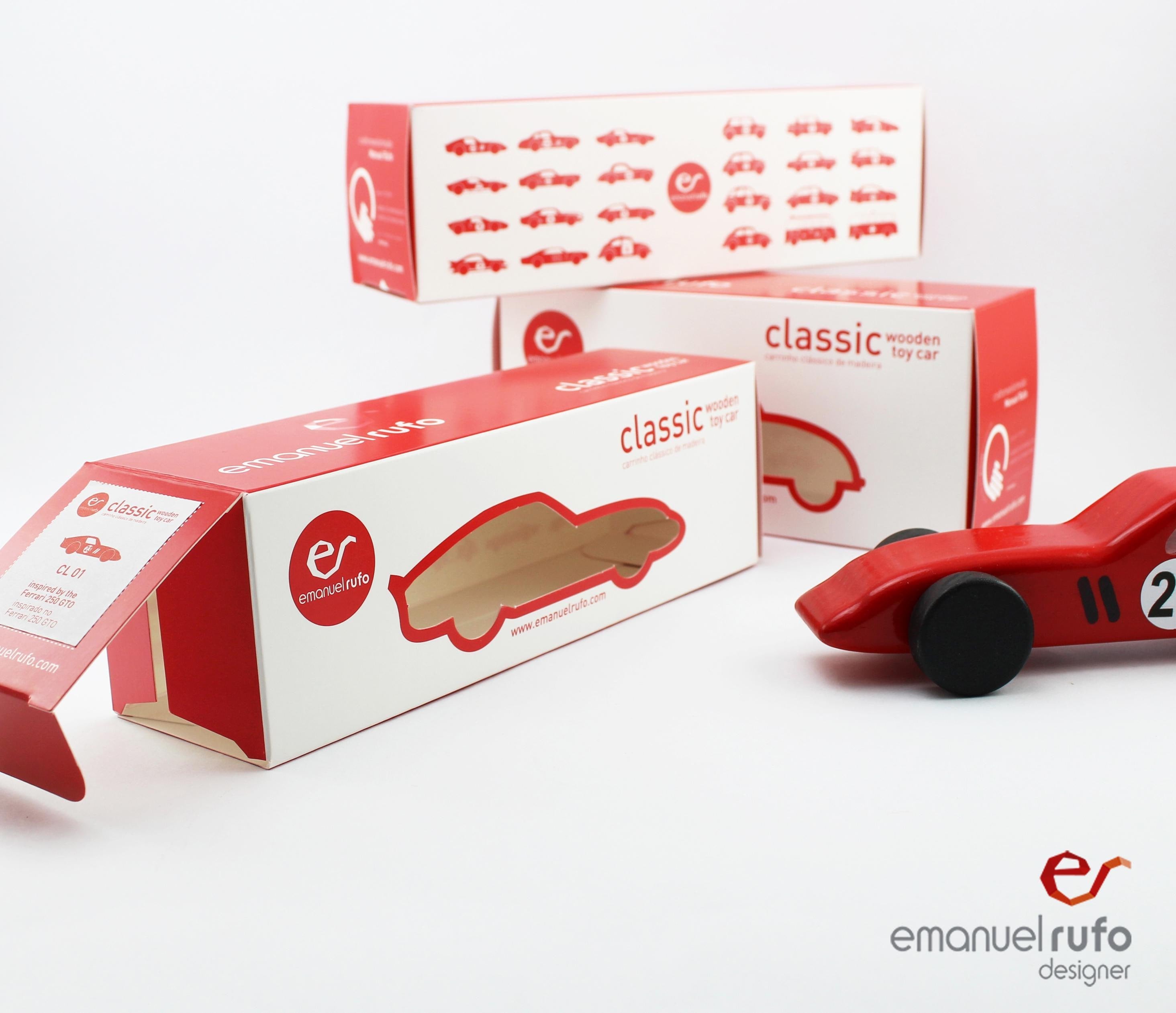 Red Wooden Toy Car Gift, CL 03 Personalized toy, Inspired by the Porsche 911 German Sports Car