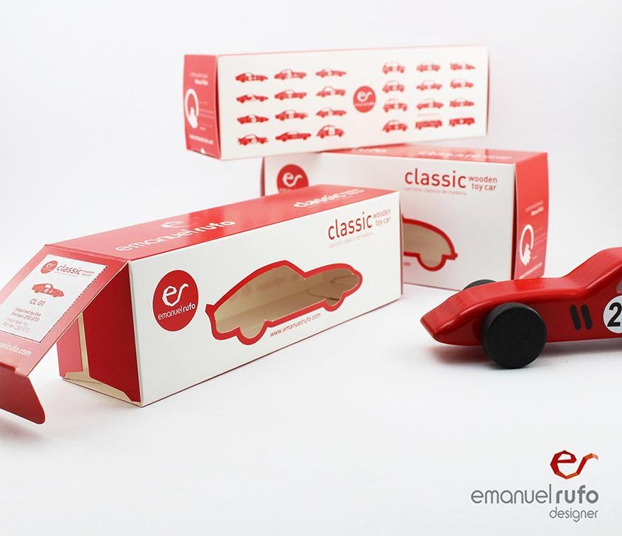 Handcrafted CL 08 Wooden Toy Car - Classic American Muscle Car Inspired - Eco-Friendly, Vintage-Style Play Vehicle for Kids