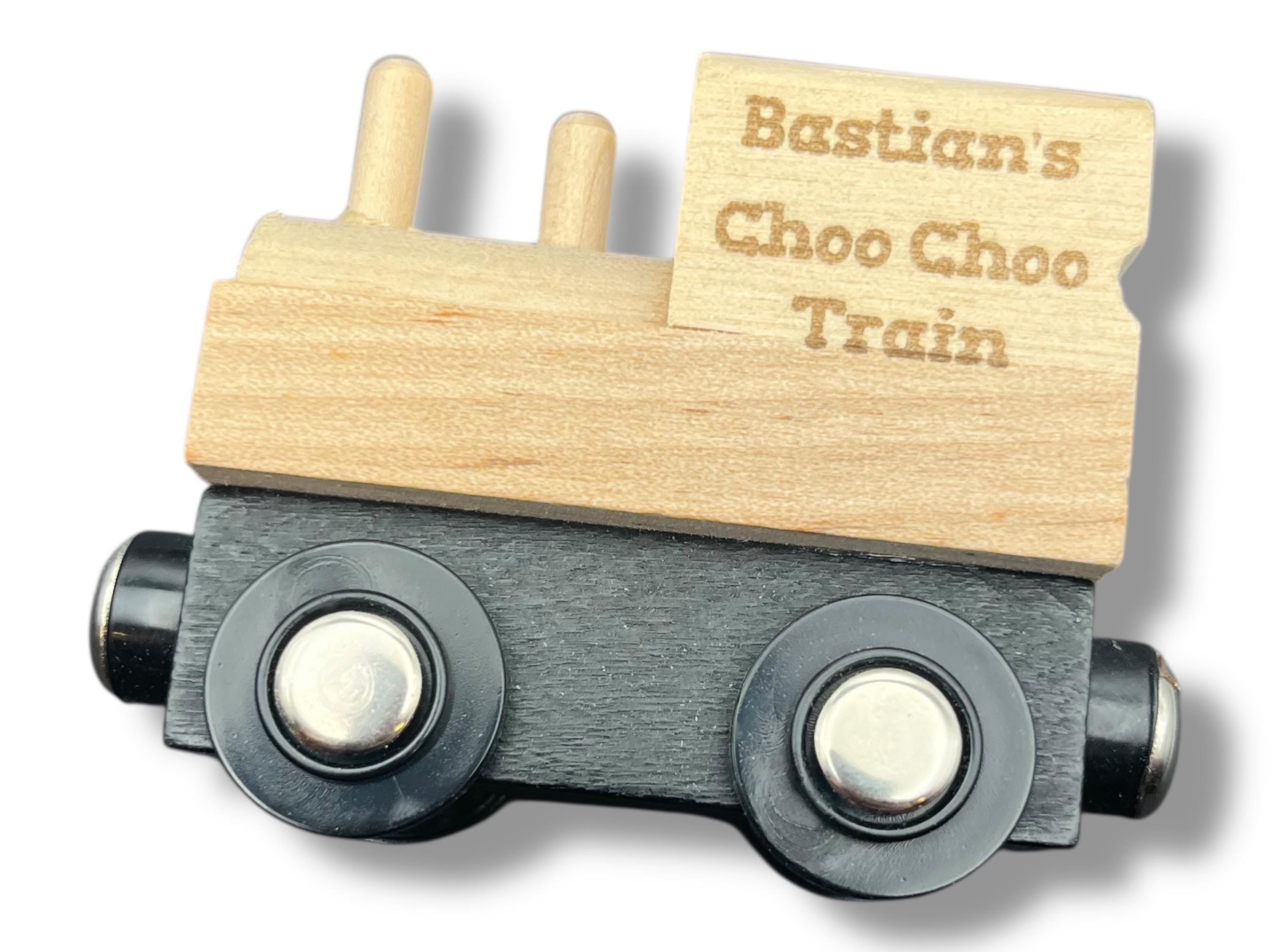 Wood Toy Train for wood tracks with magnets and name personalization