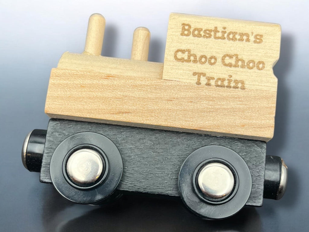 Wood Toy Train for wood tracks with magnets and name personalization