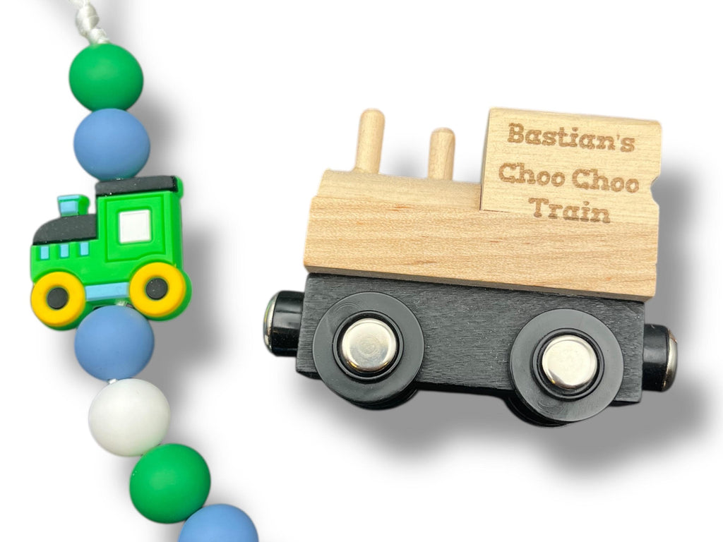 Wood Toy Train for wood tracks with magnets and name personalization