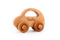 Love Bug Wood Toy Car - Personalized, Natural wood toy, Handmade, Sustainable hardwoods, Waldorf baby and toddler gift, Lifetime Guarantee