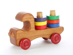 Wooden Toy Truck - Stacking Toy - Toddler Toy - Wooden Push Toy - Rainbow Toy